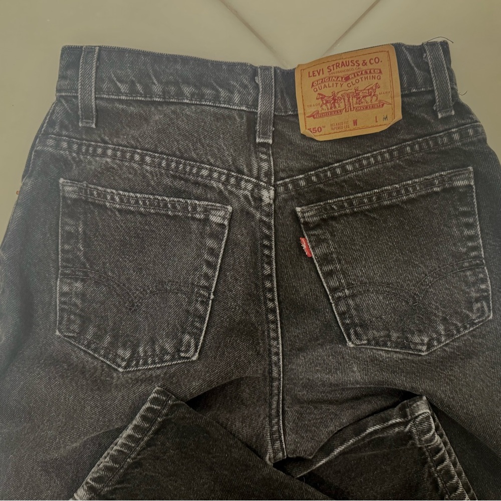 Vintage Levi's 550 Black Denim Jeans Size 5 Med